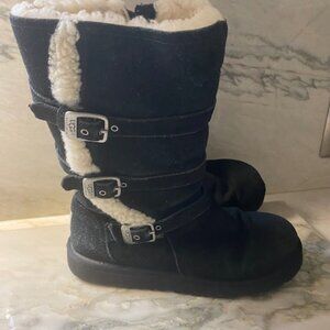 UGG Australia Classic Boots Decorative Bucket Accent Side Zip Size 5